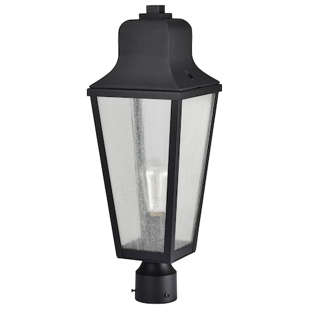 Nuvo Lawrence - 1 Light Post Top - Matte Black with Clear Seeded Glass 60/8134